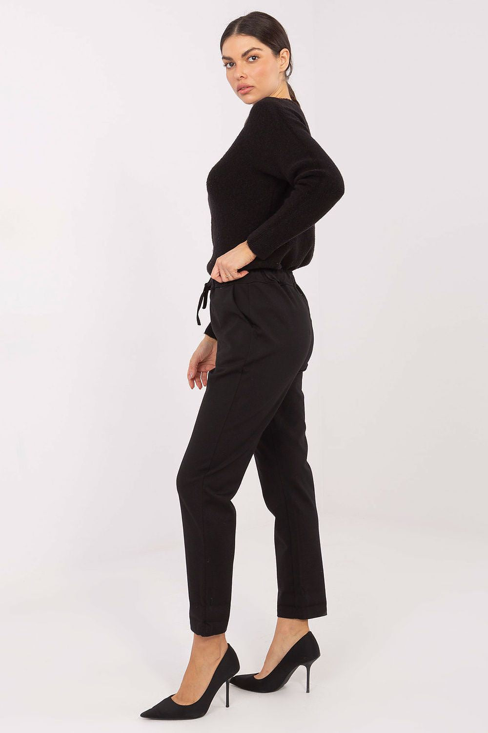 Stoffhose Damen High Waist 7/8 Länge