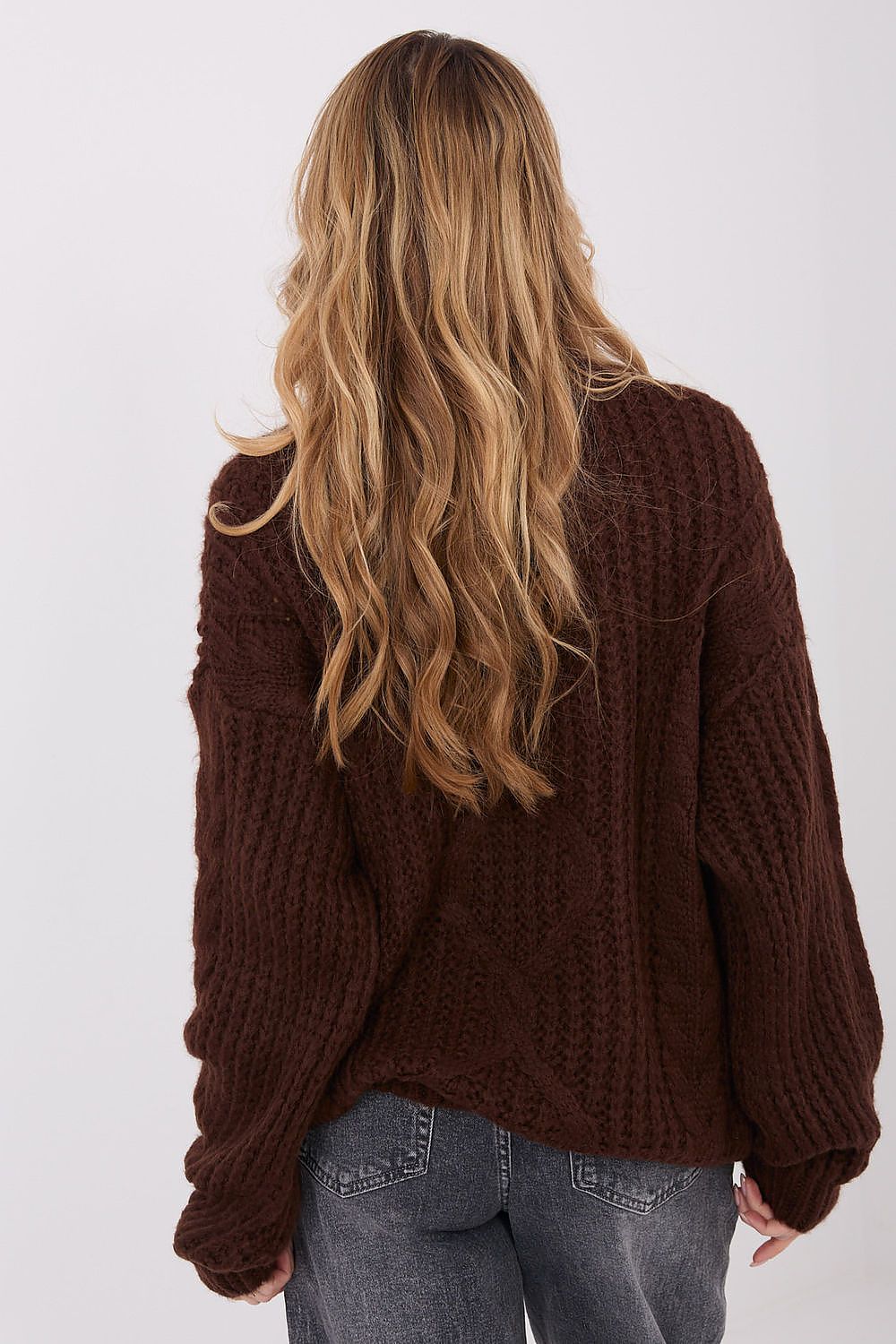Pullover Damen Mohair Balloonärmel Rundhals Leicht