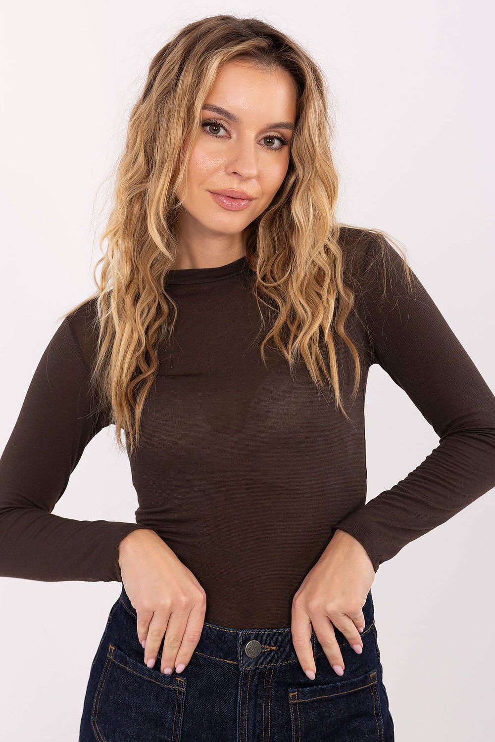 Longsleeve Damen Kaschmir Rundhals Weich