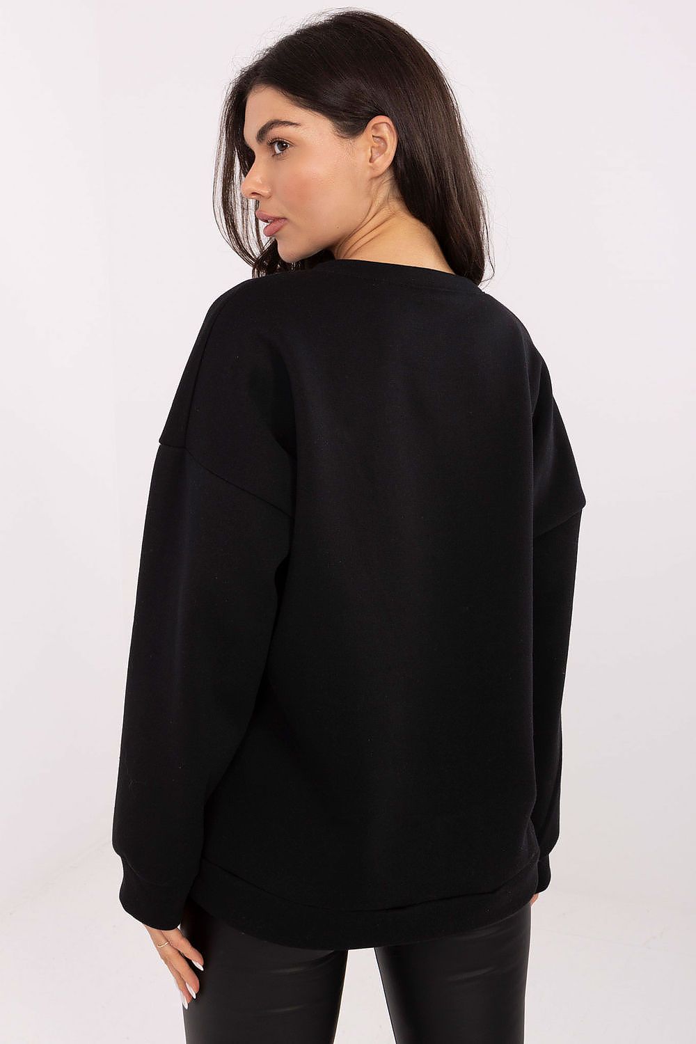 Sweatshirt Damen Print Rundhals Baumwolle