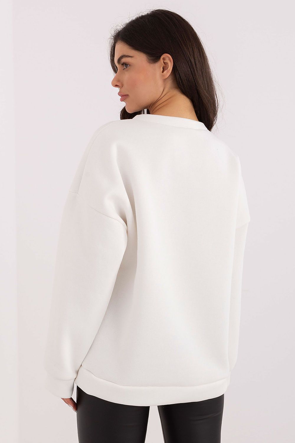 Sweatshirt Damen Print Rundhals Baumwolle