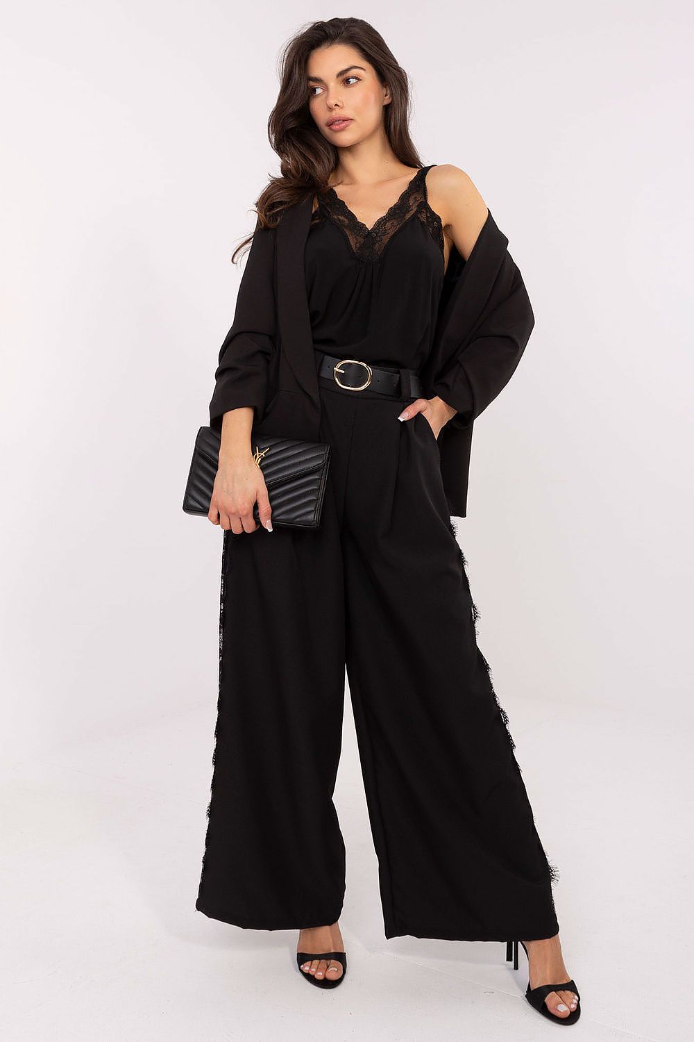 Stoffhose Damen Weites Bein Hohe Taille - Elegante Viskose Hose