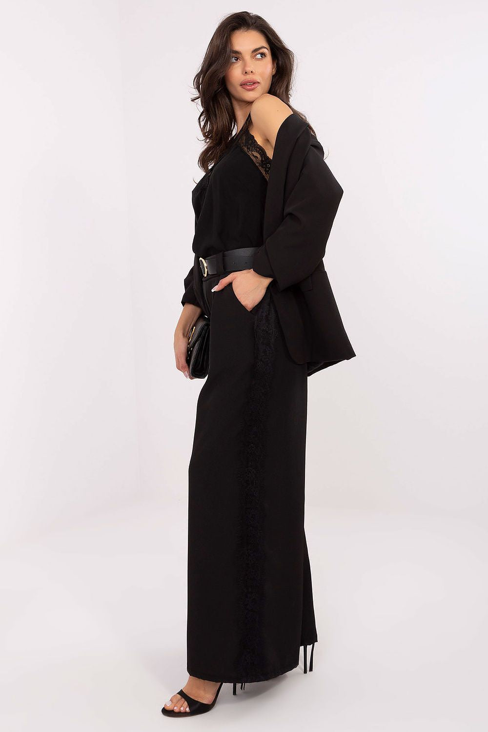 Stoffhose Damen Weites Bein Hohe Taille - Elegante Viskose Hose