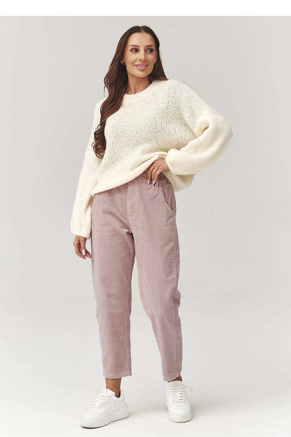 Cordhose Damen Hohe Taille Verkürzt - Stylische Cord Hose Italien