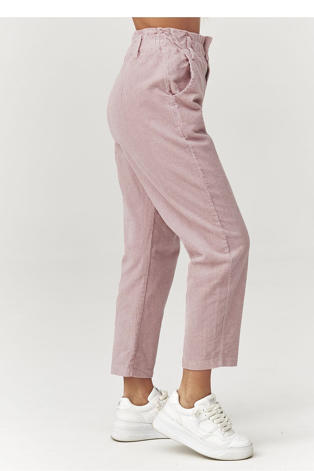 Cordhose Damen Hohe Taille Verkürzt - Stylische Cord Hose Italien