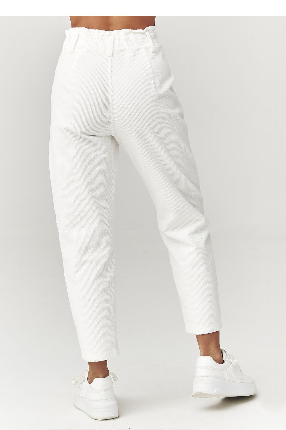 Cordhose Damen Hohe Taille Verkürzt - Stylische Cord Hose Italien