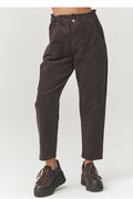 Cordhose Damen Hohe Taille Verkürzt - Stylische Cord Hose Italien