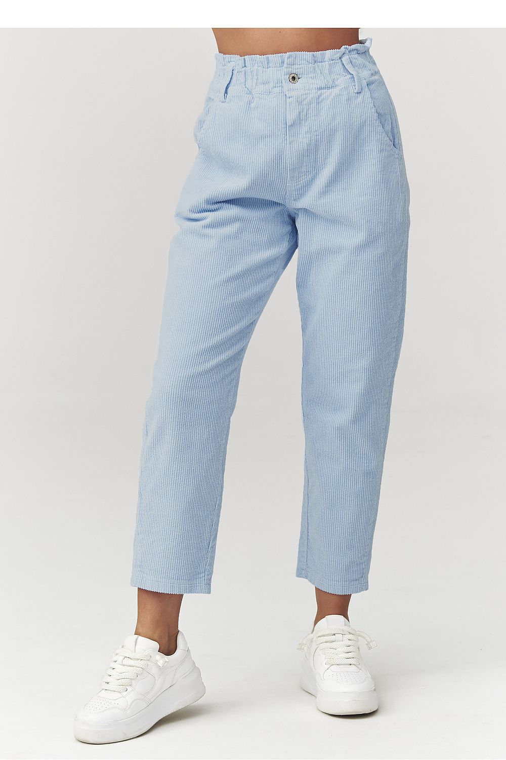 Cordhose Damen Hohe Taille Verkürzt - Stylische Cord Hose Italien