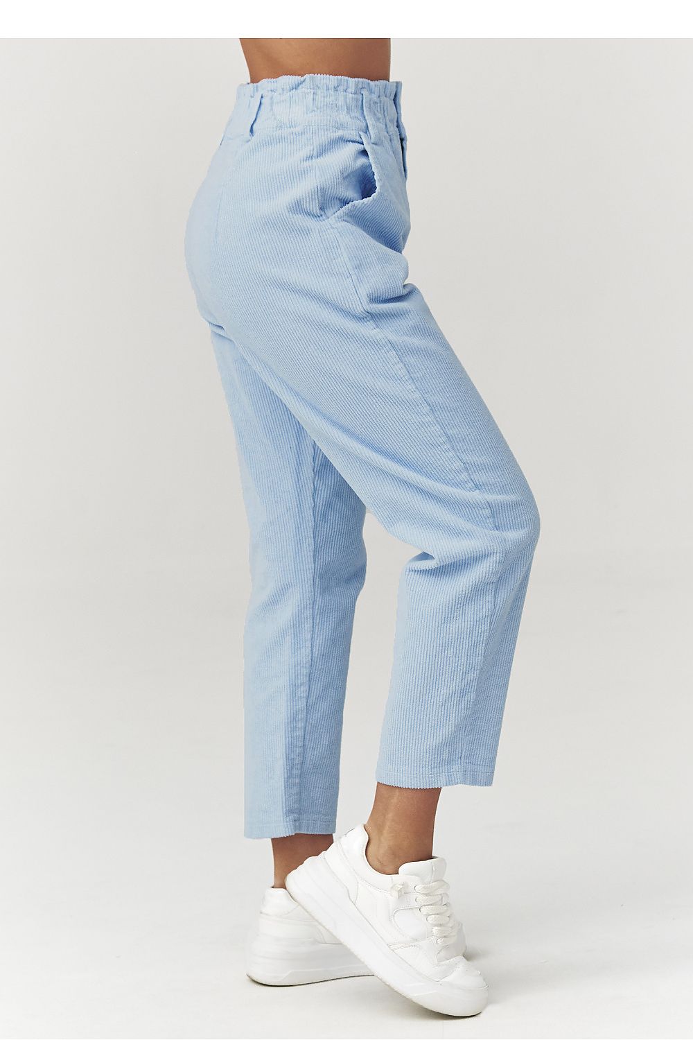Cordhose Damen Hohe Taille Verkürzt - Stylische Cord Hose Italien
