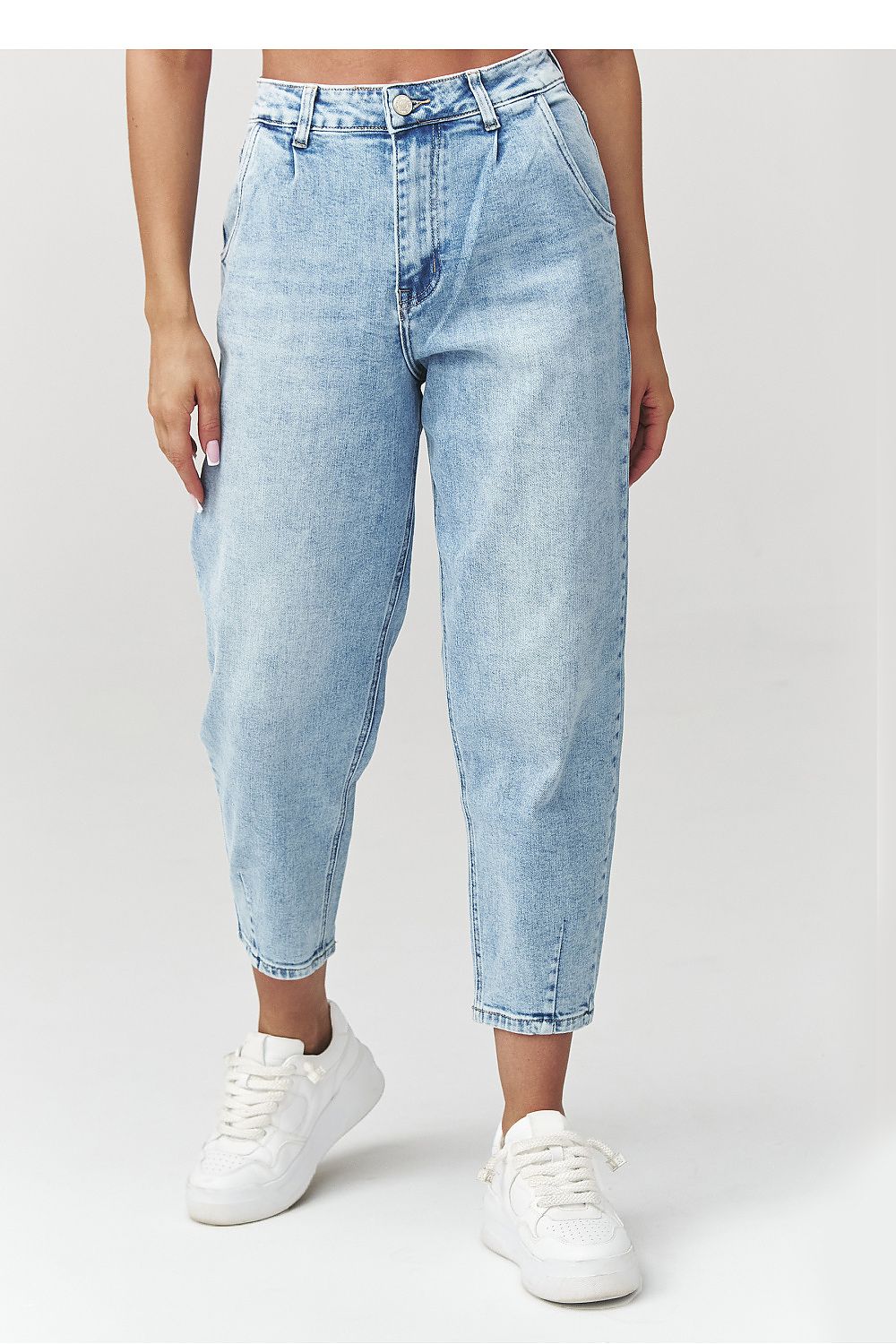 Mom Jeans Damen Hoher Bund - Baumwolle
