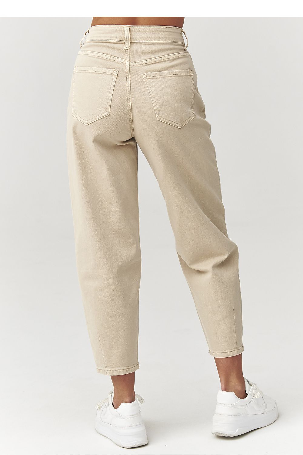 Mom Jeans Damen Hoher Bund - Baumwolle