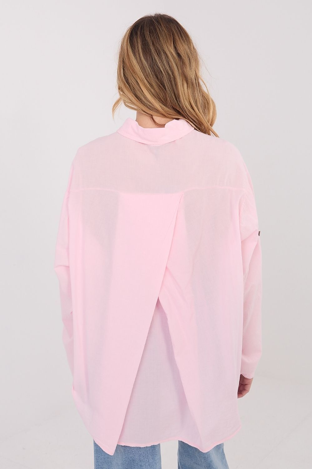 Bluse Damen Langarm Baumwolle - Casual Hemdbluse Brusttasche