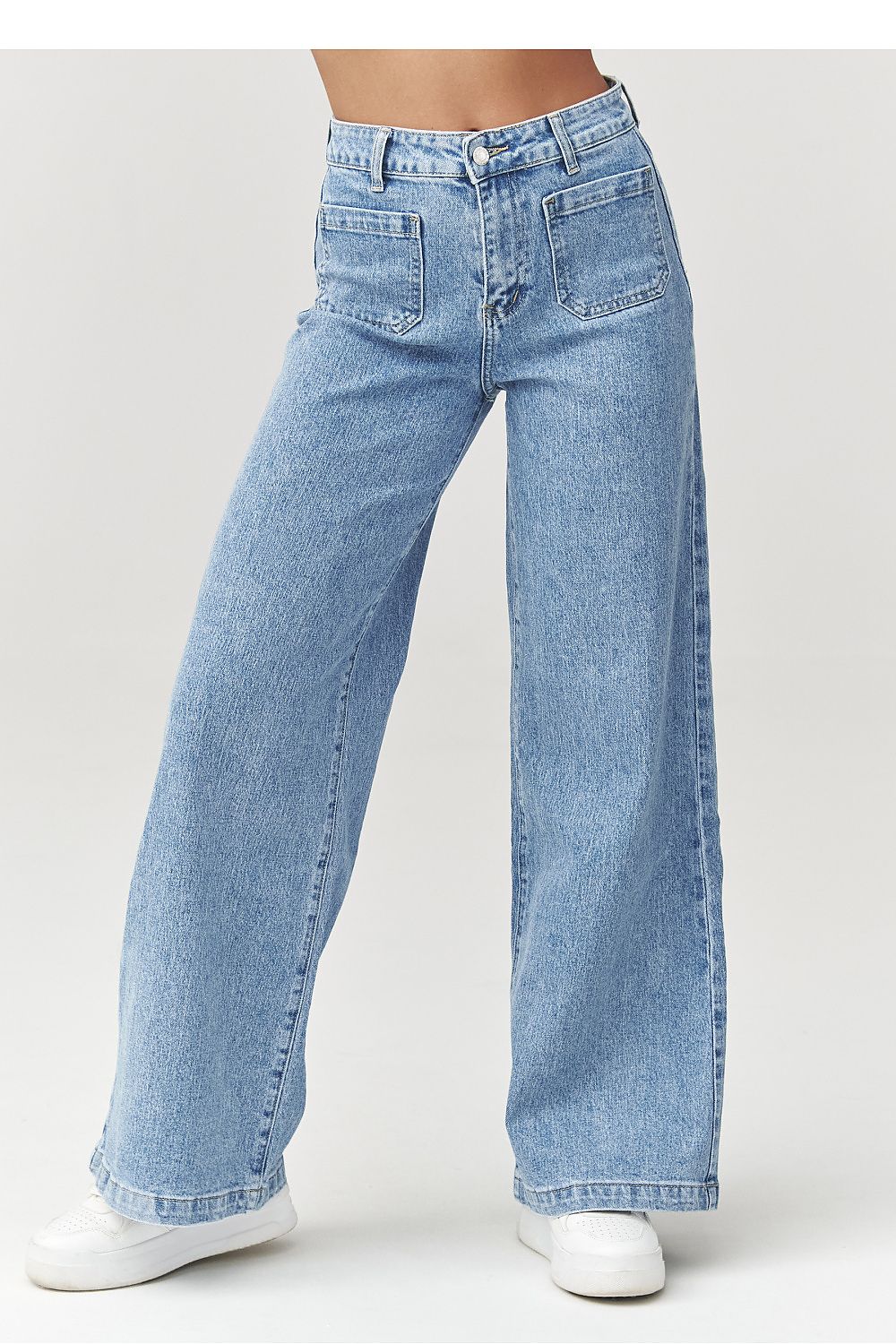 Jeans Damen High Waist Straight Leg Denim Klassisch