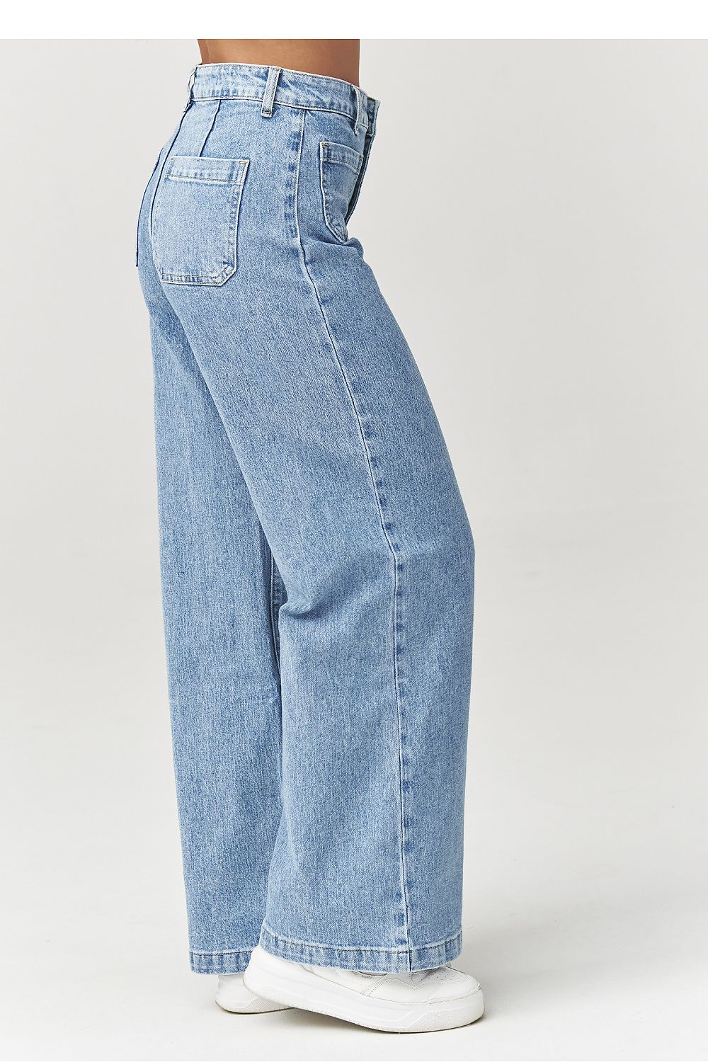 Jeans Damen High Waist Straight Leg Denim Klassisch