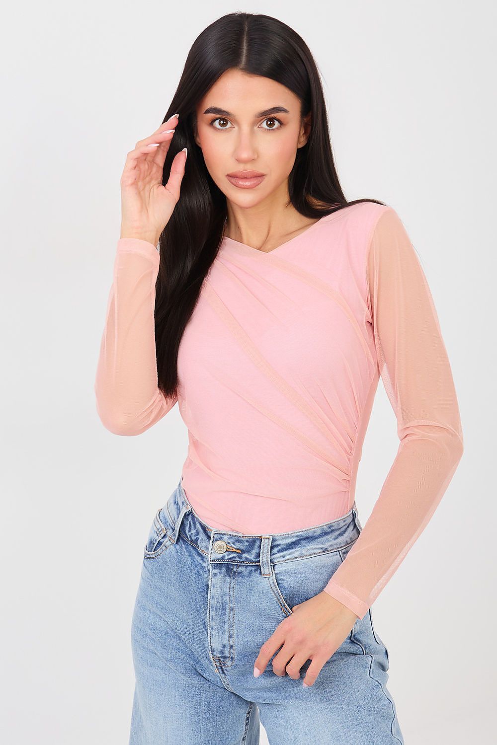 Body Damen Langarm Rundhals Elastisch