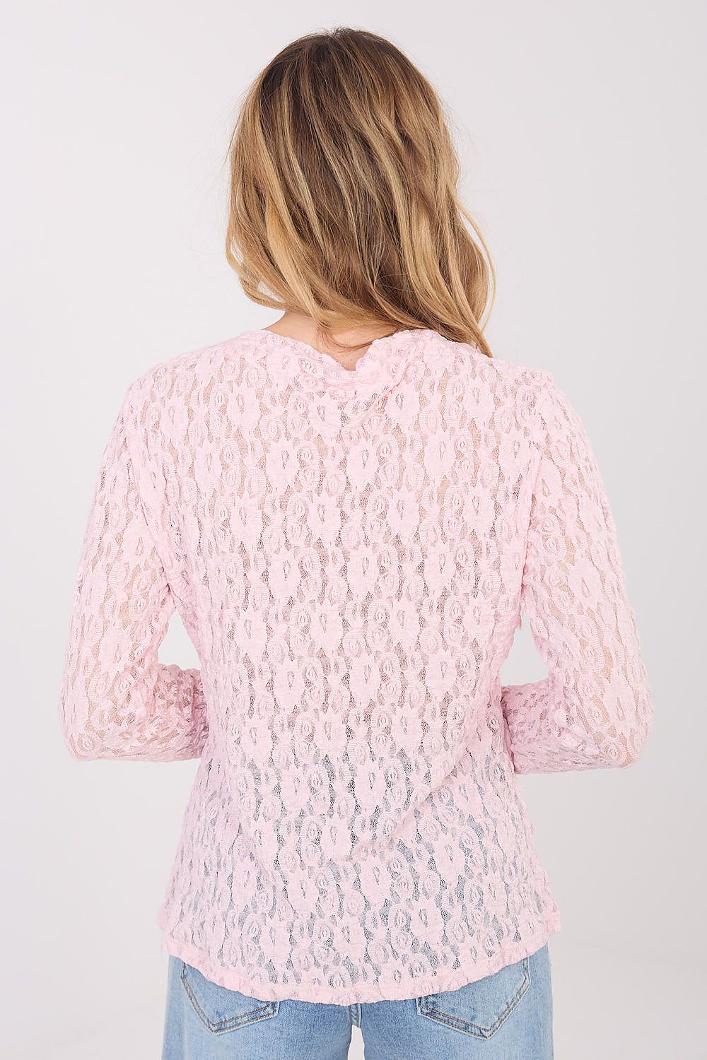 Spitzen-Shirt Damen – Elegantes Langarm-Top mit Bootsausschnitt
