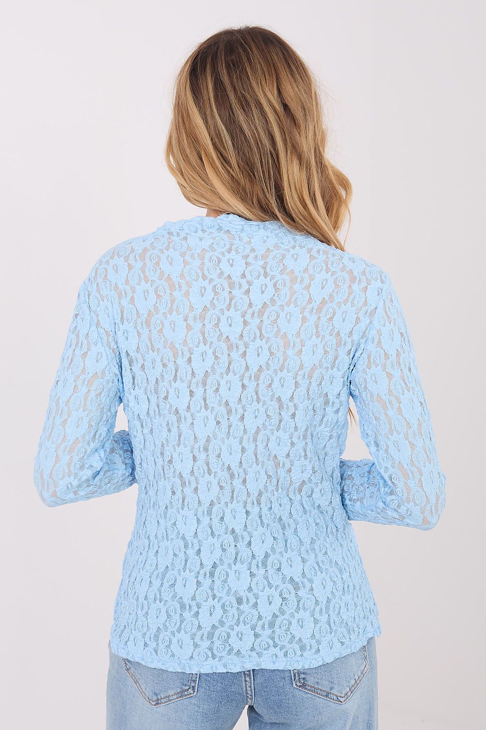 Spitzen-Shirt Damen – Elegantes Langarm-Top mit Bootsausschnitt