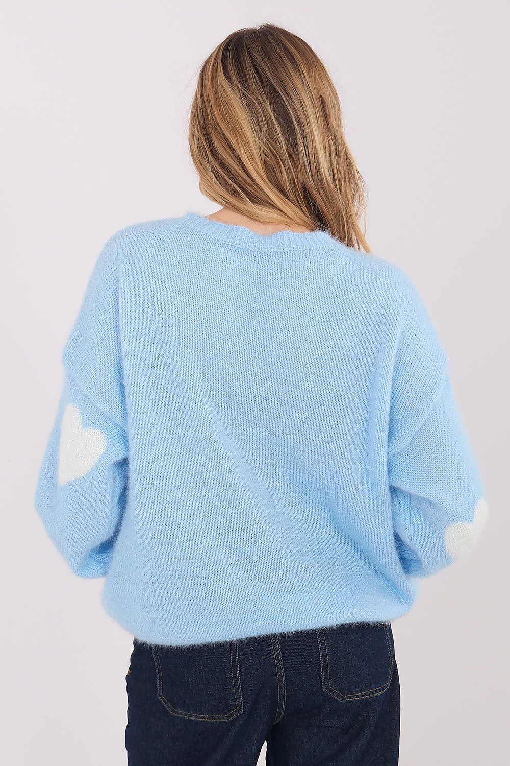 Damen Pullover Lässig Herzdruck Casual Komfort Alltag