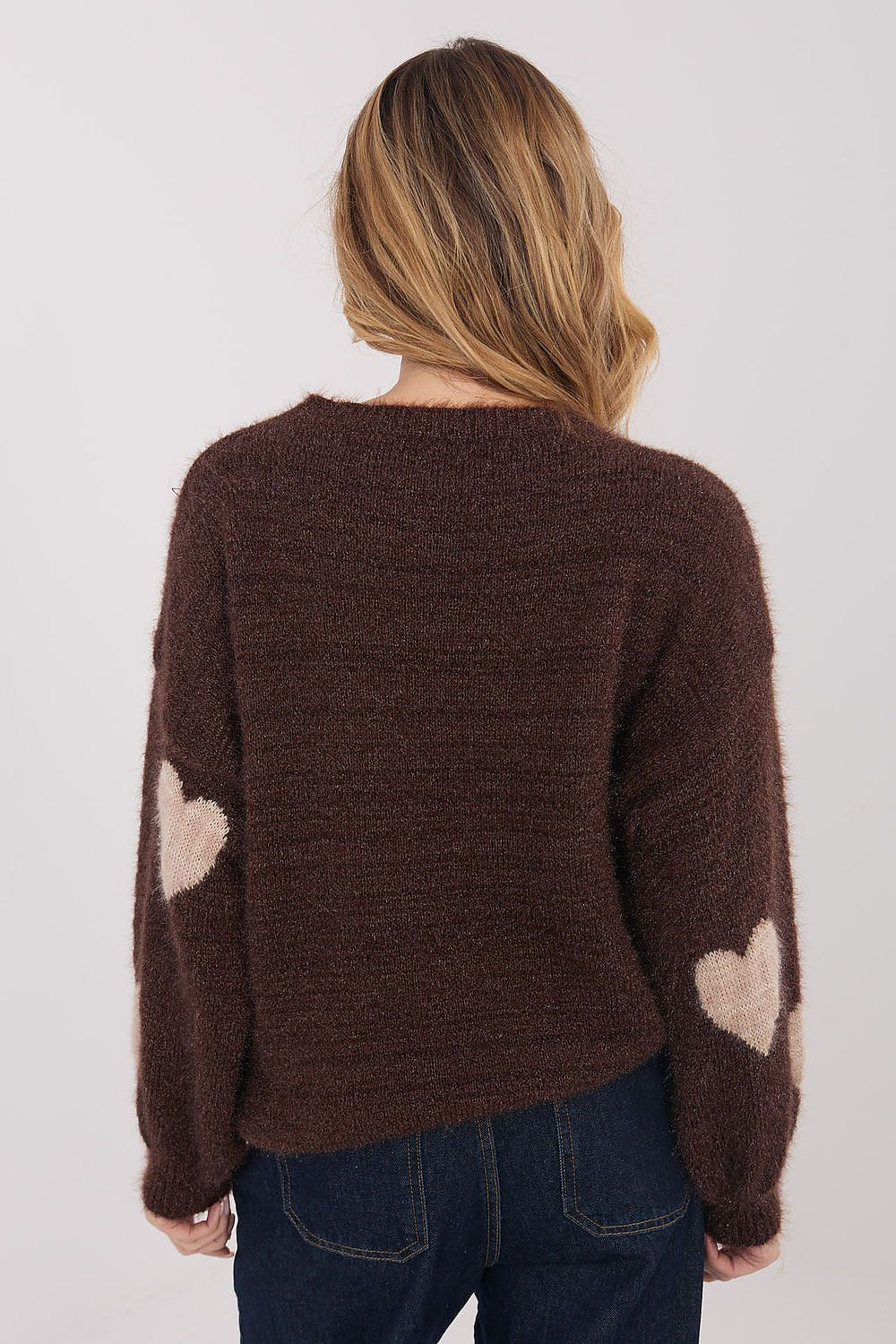 Damen Pullover Lässig Herzdruck Casual Komfort Alltag