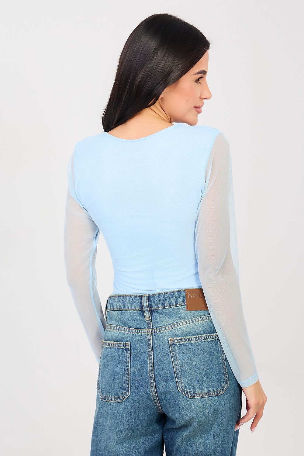 Body Damen Langarm Rundhals Elastisch