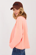 Pullover Damen Langarm Herz Stickerei - Casual Sweatshirt Baumwolle