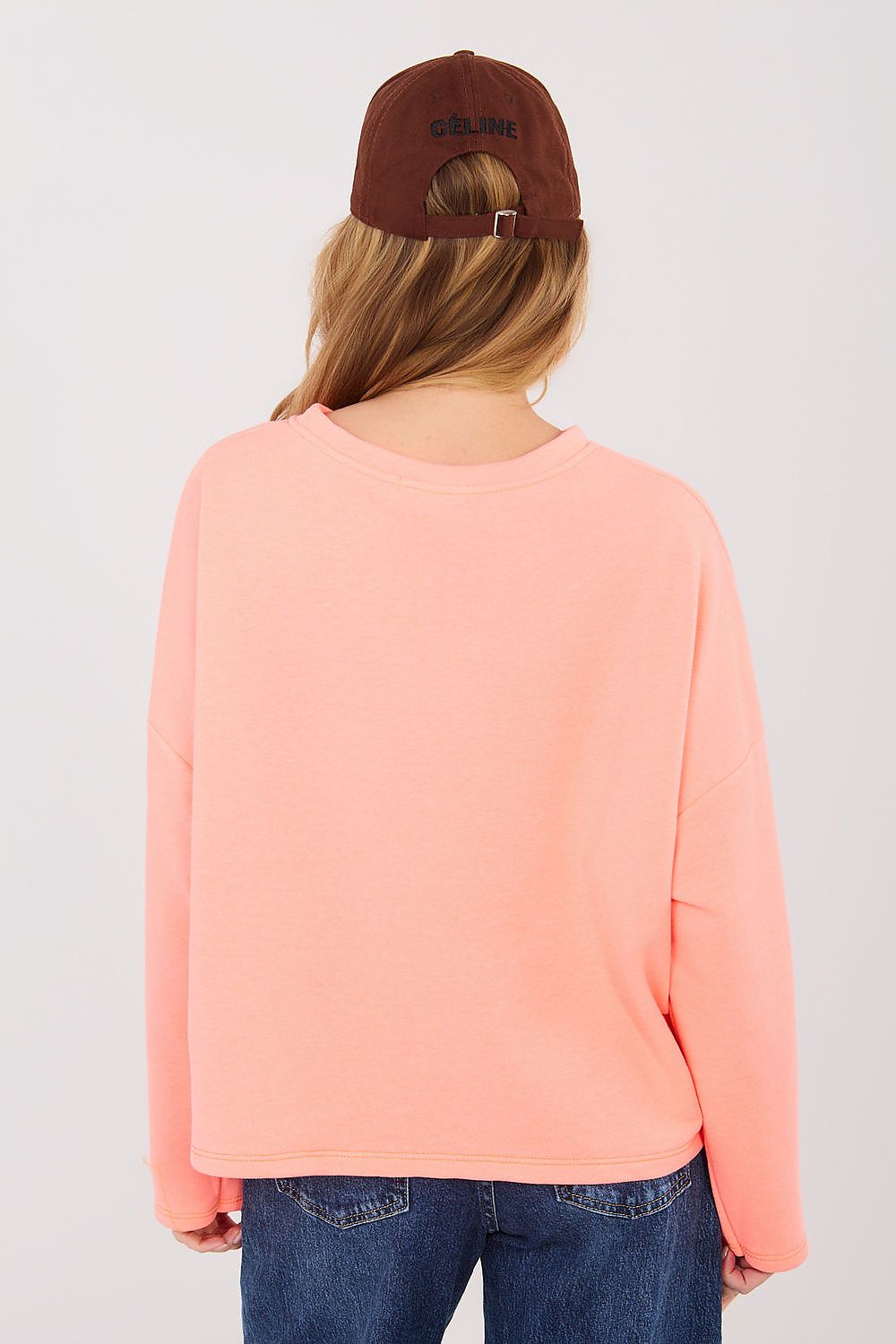 Pullover Damen Langarm Herz Stickerei - Casual Sweatshirt Baumwolle