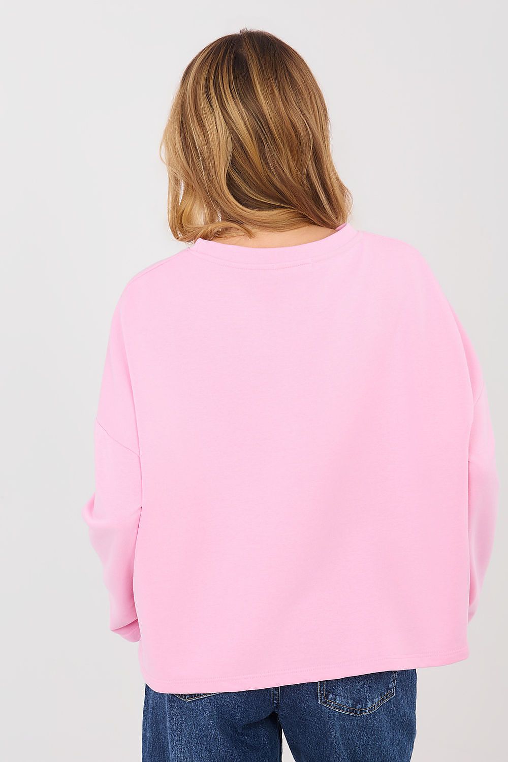 Pullover Damen Langarm Herz Stickerei - Casual Sweatshirt Baumwolle