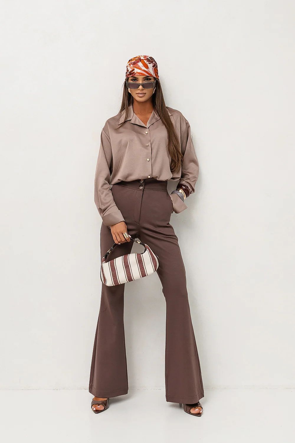 Bluse Damen Langarm Gestreift - Elegante Hemdbluse Büro