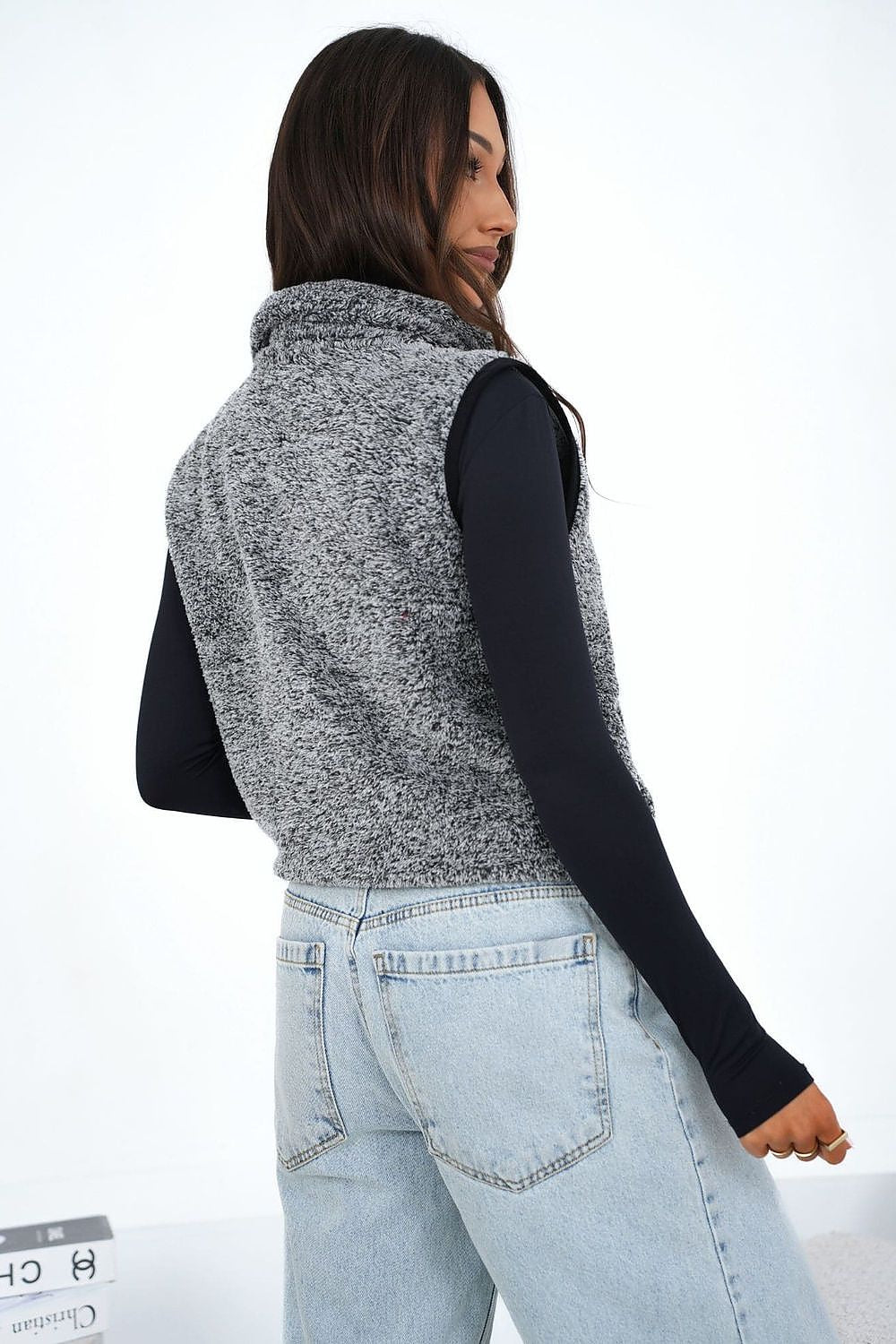Weste Damen Teddy Fleece Reißverschluss – Warm & Stylish