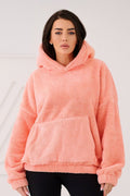 Hoodie Damen Bärenmotiv Kapuze Kängurutablesche