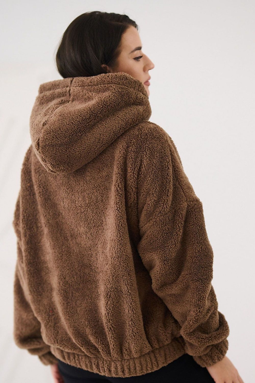 Hoodie Damen Bärenmotiv Kapuze Kängurutablesche
