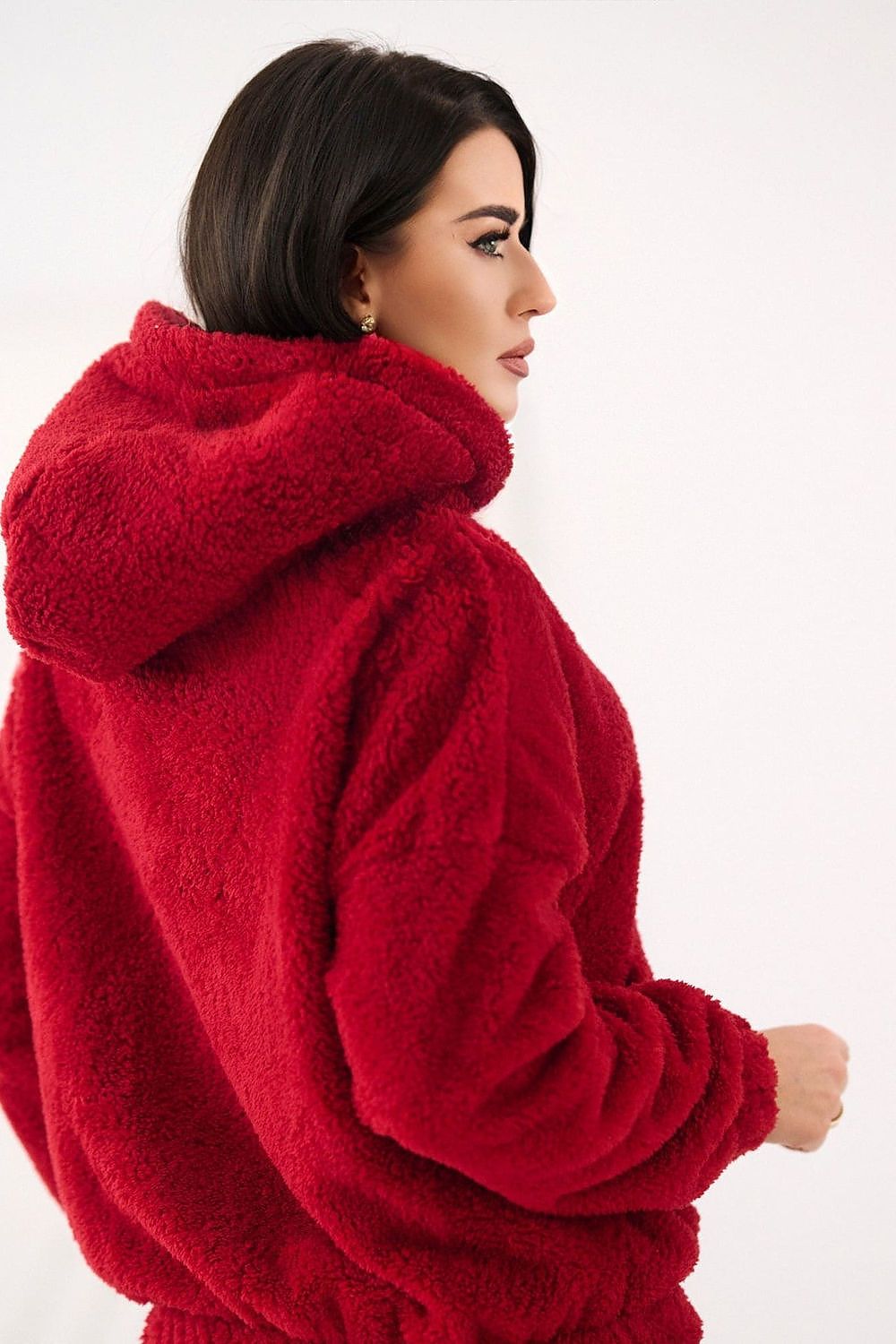 Hoodie Damen Bärenmotiv Kapuze Kängurutablesche