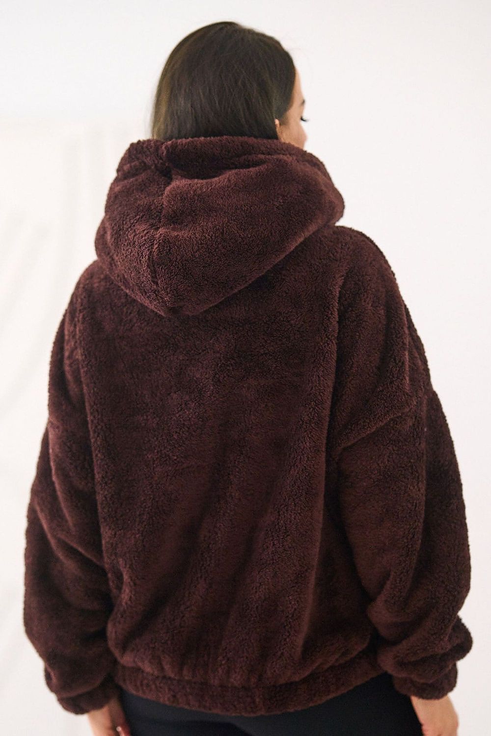 Hoodie Damen Bärenmotiv Kapuze Kängurutablesche