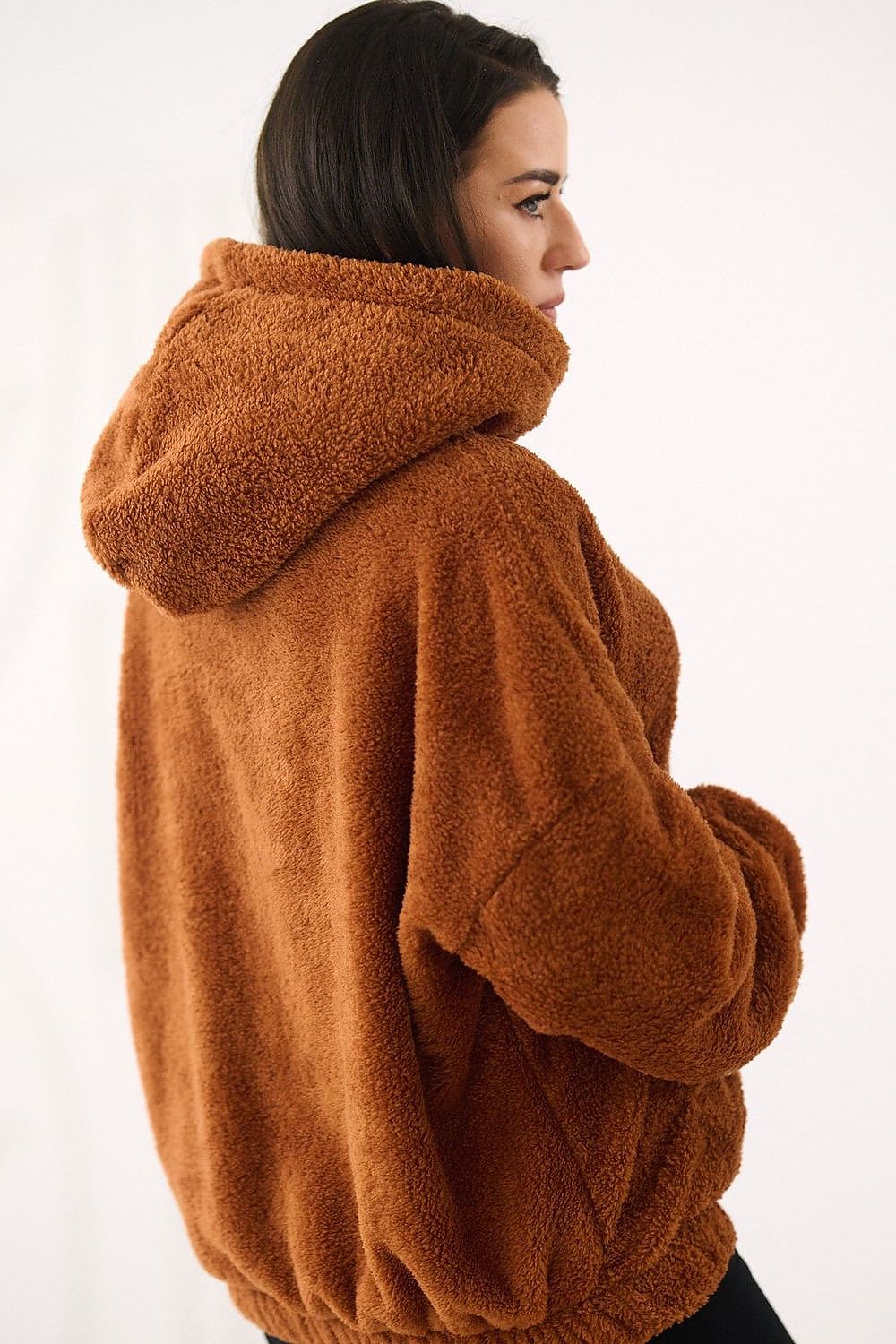 Hoodie Damen Bärenmotiv Kapuze Kängurutablesche