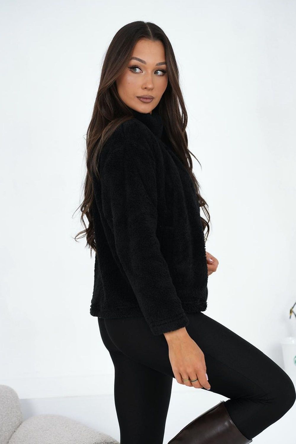 Sweatshirt Damen Teddy Fleece Reißverschluss – Kuschelig & Warm