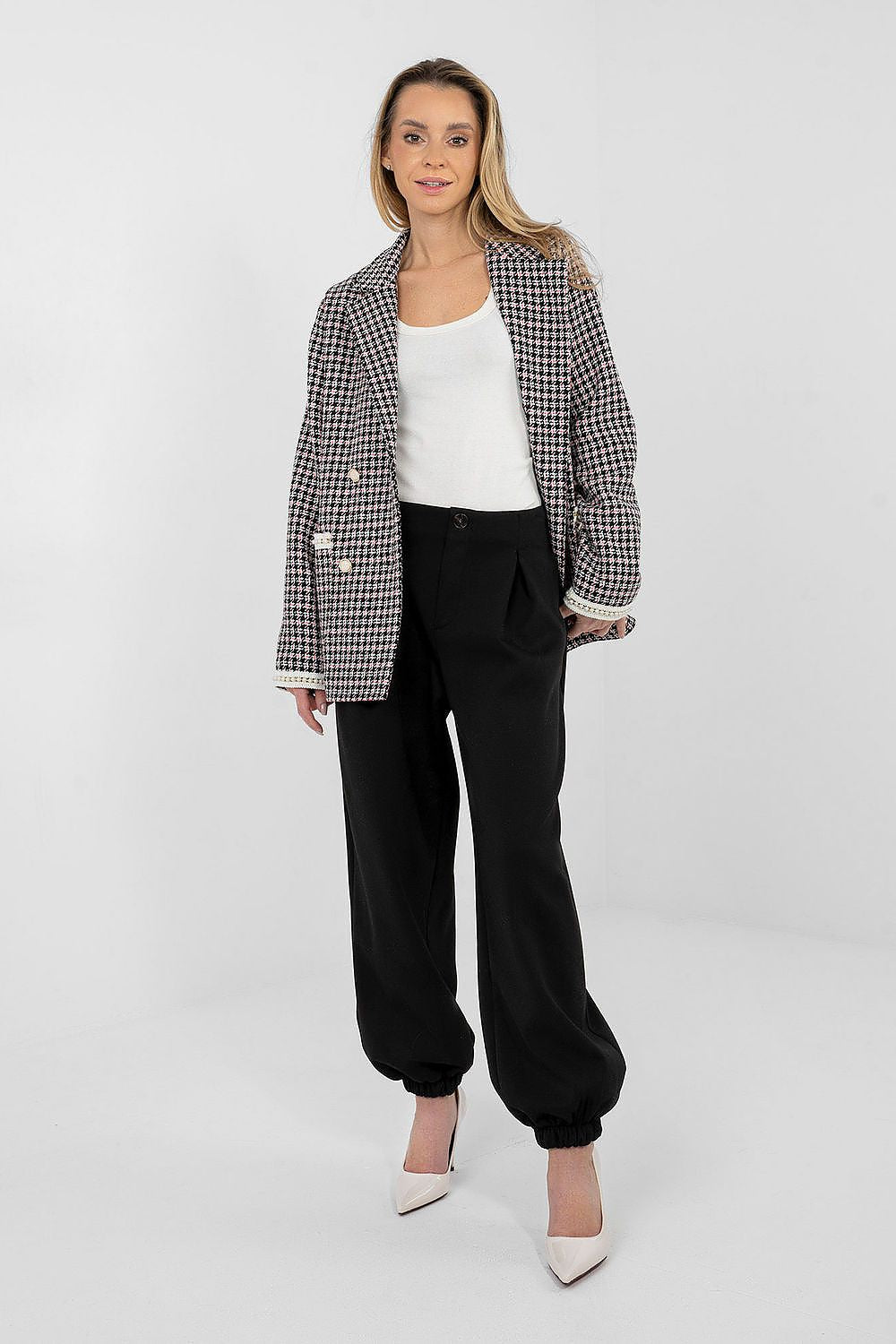 Jogger Sweatpants Italy Moda Damen – Bündchen & Falten-Design