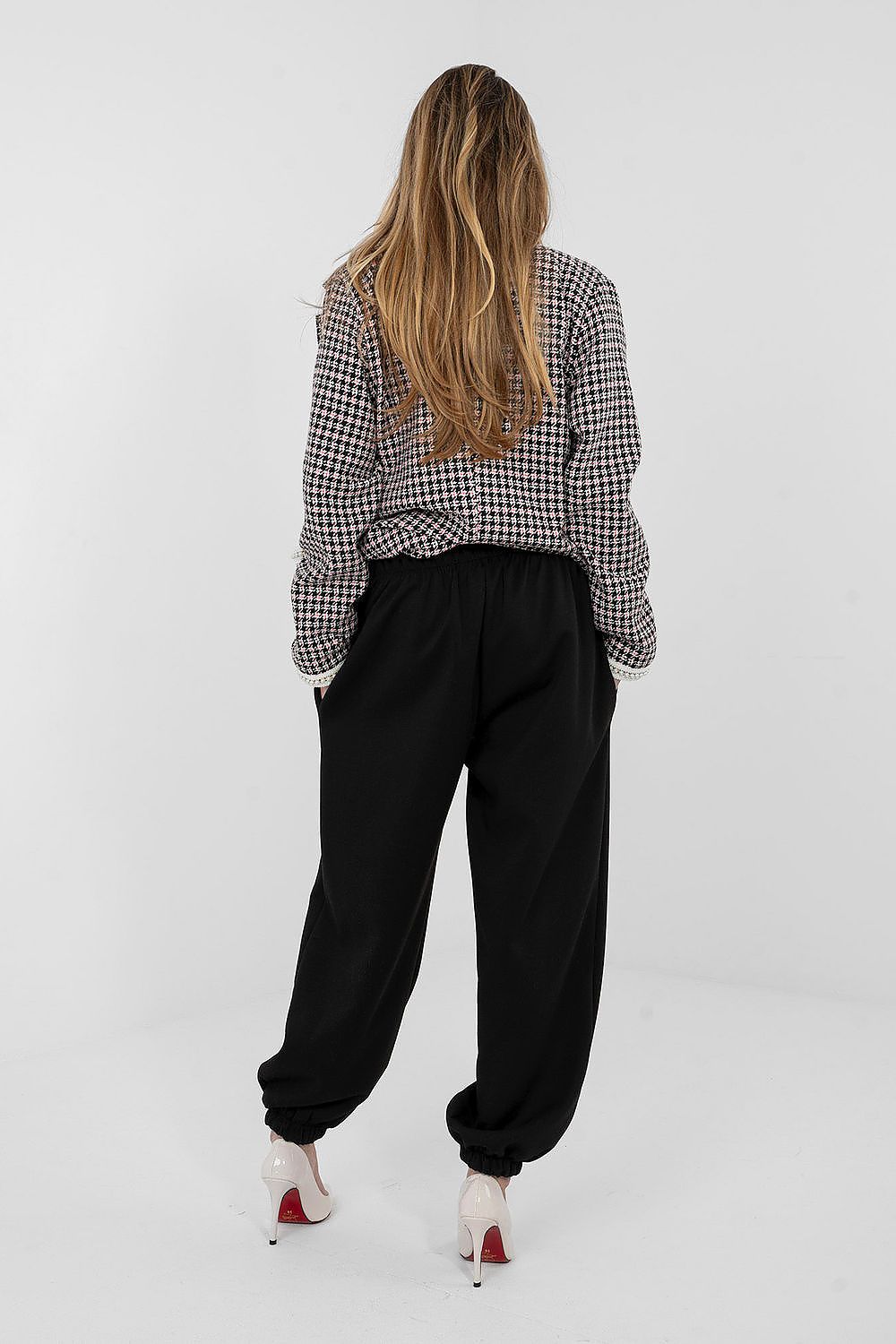 Jogger Sweatpants Italy Moda Damen – Bündchen & Falten-Design