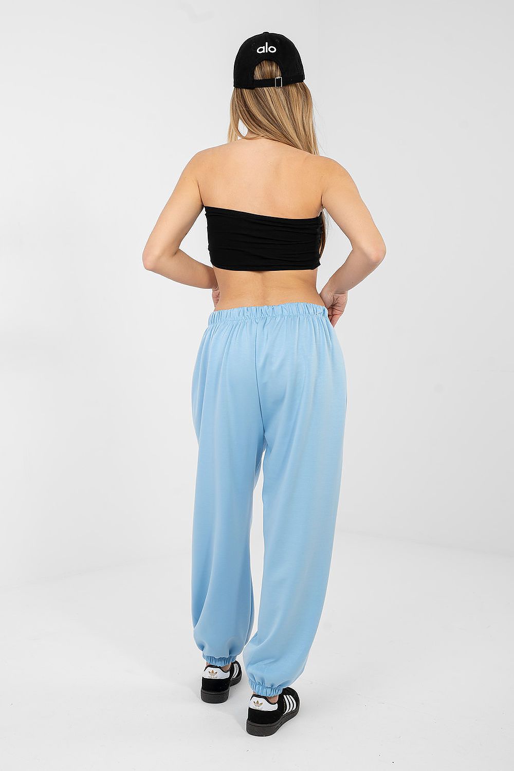 Jogger Sweatpants Italy Moda Damen – Bündchen & Falten-Design