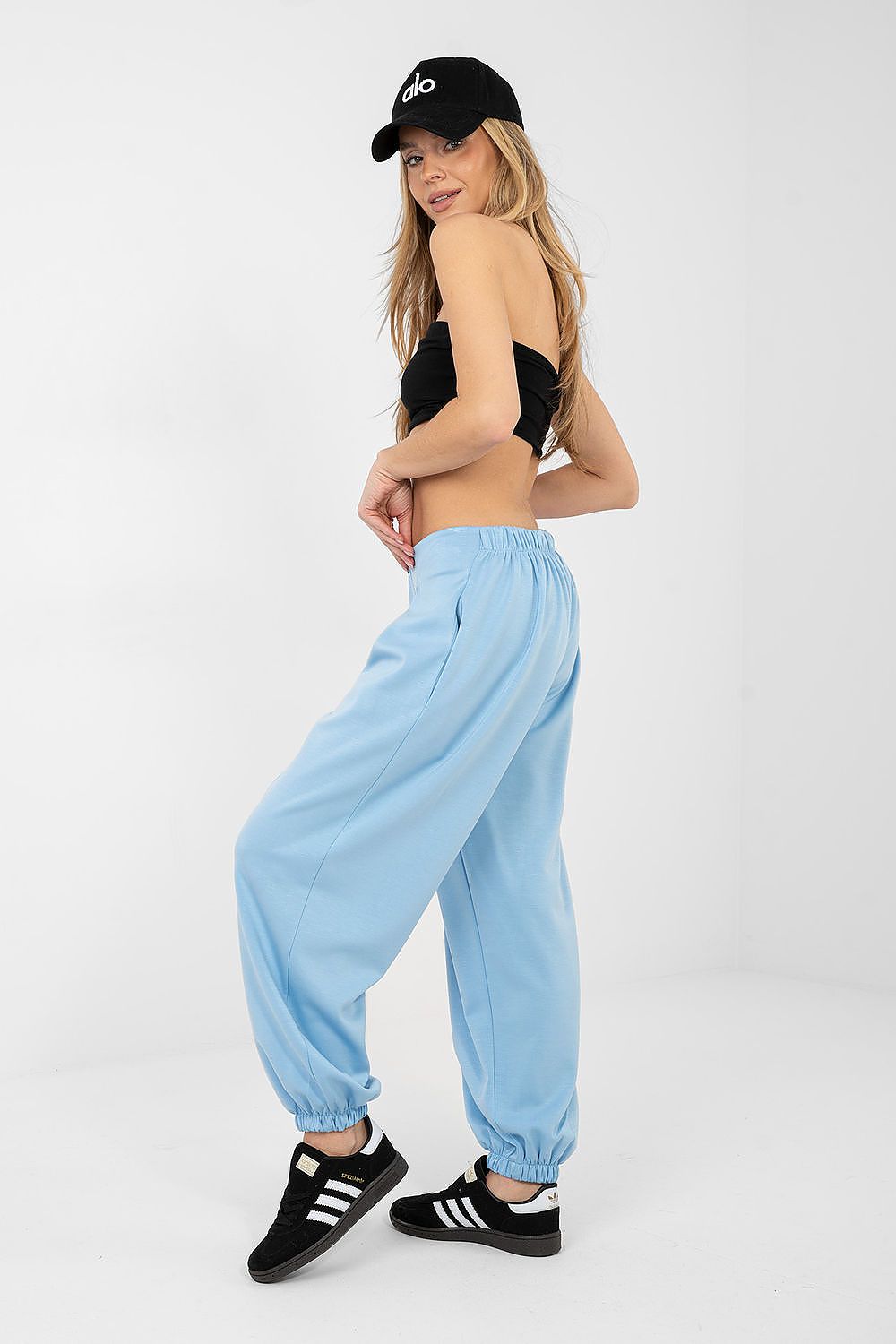 Jogger Sweatpants Italy Moda Damen – Bündchen & Falten-Design