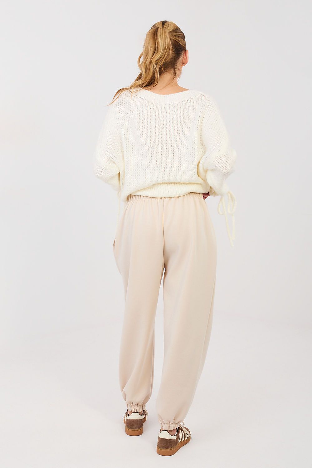 Jogger Sweatpants Italy Moda Damen – Bündchen & Falten-Design
