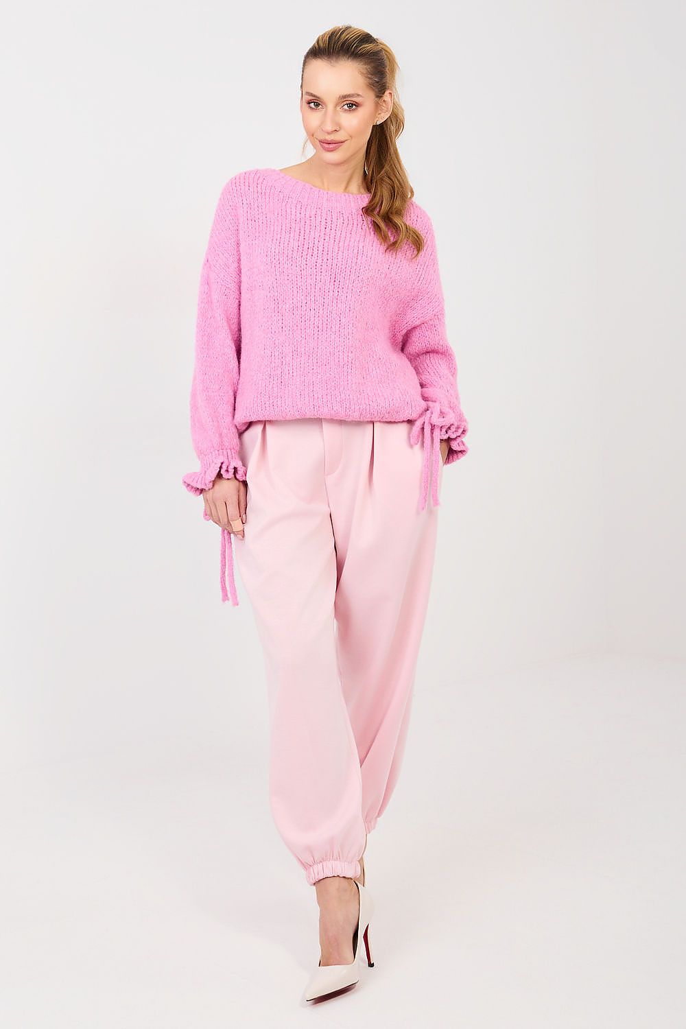 Jogger Sweatpants Italy Moda Damen – Bündchen & Falten-Design