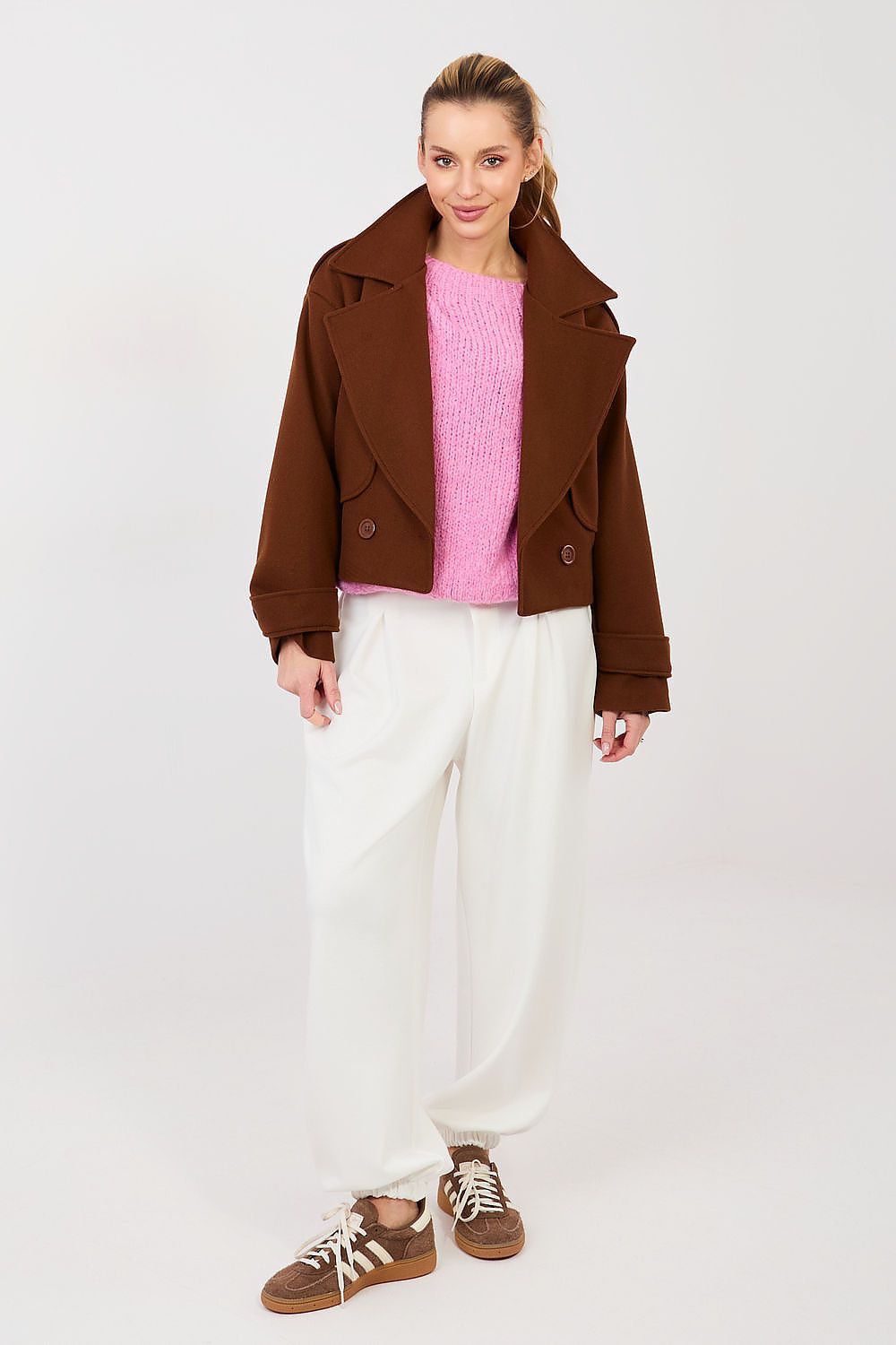 Jogger Sweatpants Italy Moda Damen – Bündchen & Falten-Design
