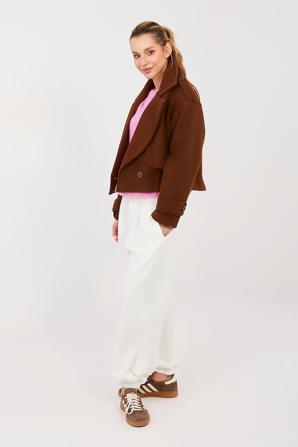 Jogger Sweatpants Italy Moda Damen – Bündchen & Falten-Design