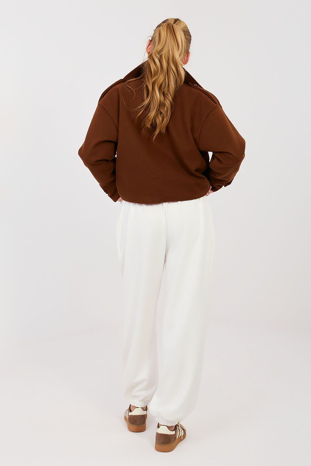 Jogger Sweatpants Italy Moda Damen – Bündchen & Falten-Design