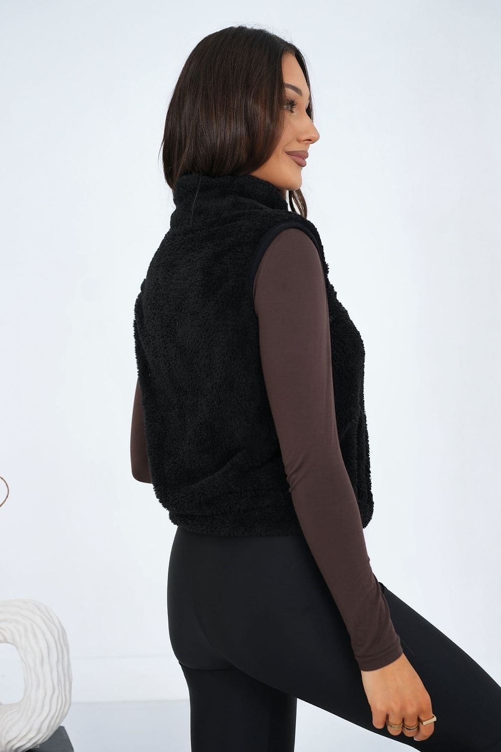 Weste Damen Teddy Fleece Reißverschluss – Warm & Stylish