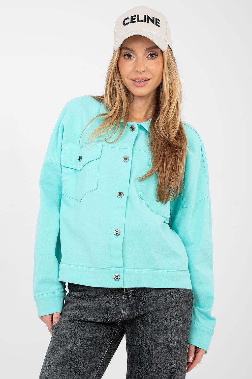 Jeansjacke Damen 9 Farben – Baumwolle Klassisch Einheitsgröße