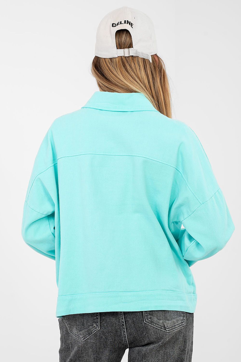 Jeansjacke Damen 9 Farben – Baumwolle Klassisch Einheitsgröße