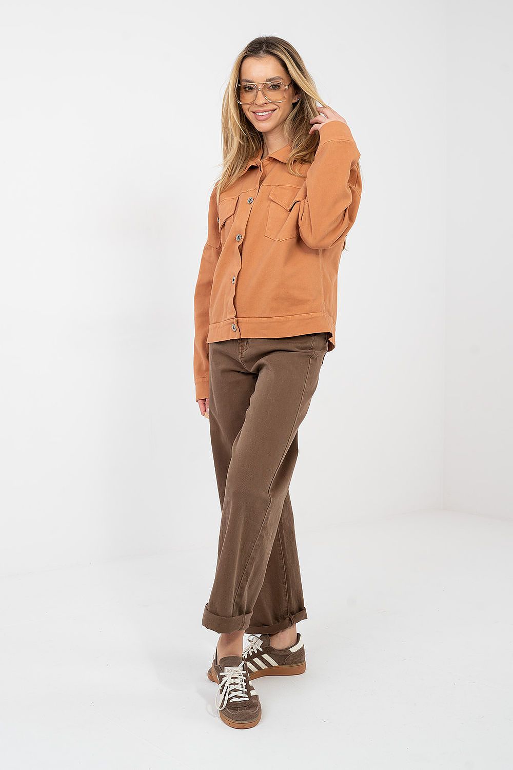 Jeansjacke Damen 9 Farben – Baumwolle Klassisch Einheitsgröße