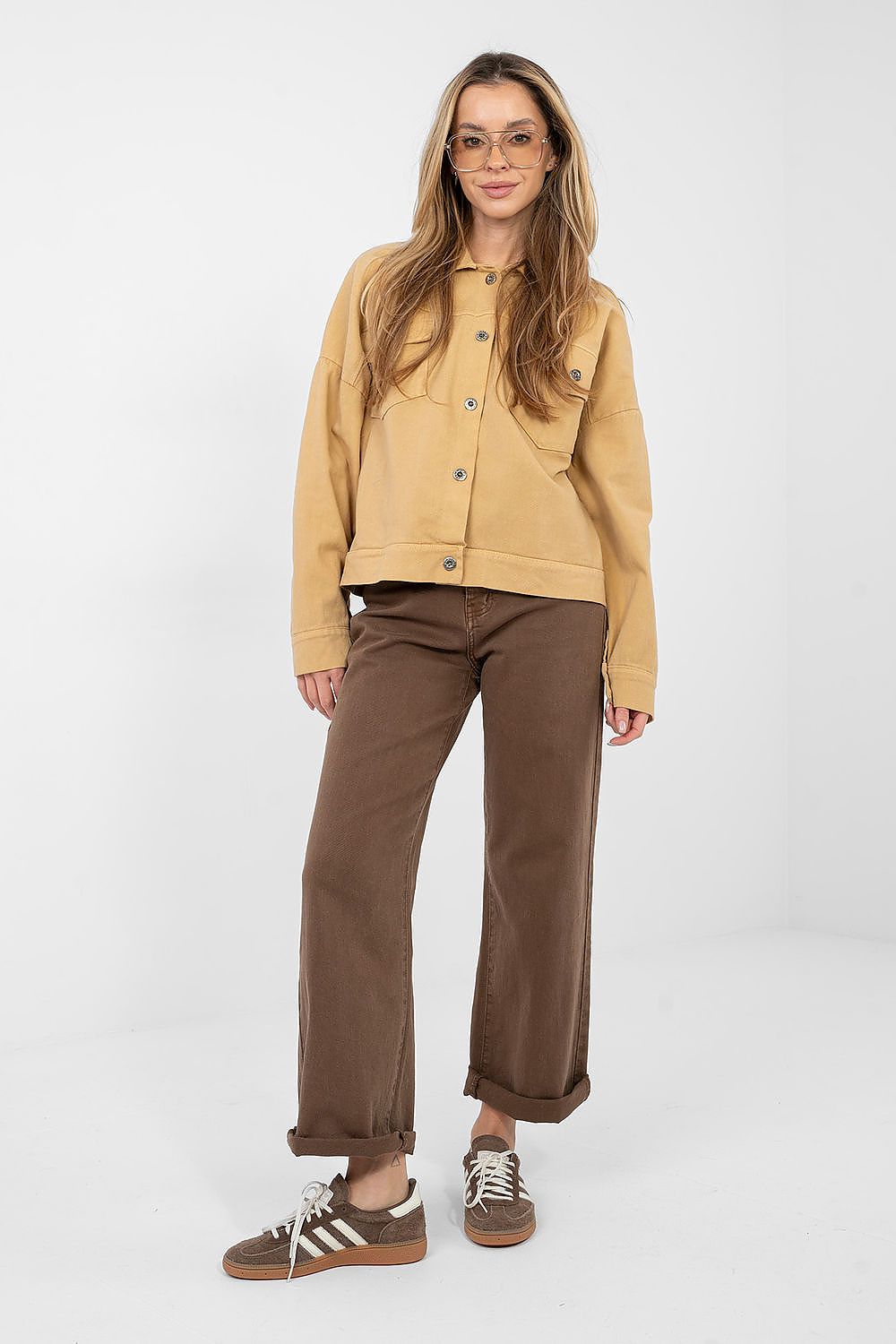 Jeansjacke Damen 9 Farben – Baumwolle Klassisch Einheitsgröße