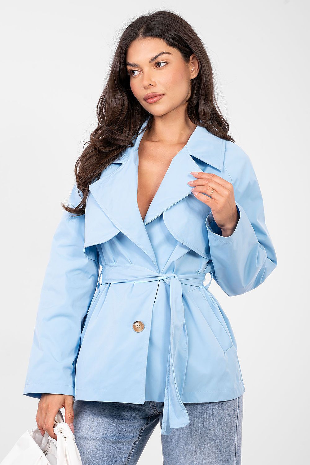 Mantel Damen Trenchcoat Tailliert Übergangsmantel
